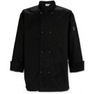 Winco UNF-6KXXL 2X-Large Black Men's Tapered Fit Chef Jacket