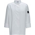 Winco UNF-6WL Large White Men's Tapered Fit Chef Jacket