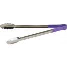 Winco UTPH-16P 16" Purple Allergen-Free Stainless Steel Utility Tong