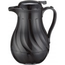 Winco VSW-64K Push Button Black Swirl 64oz Insulated Beverage Server