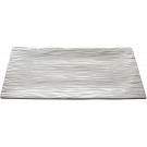 Winco WDP002-204 DALMATA Creamy White 6 pcs/case 18-1/8" x 10-5/8" Porcelain Rectangular Platter