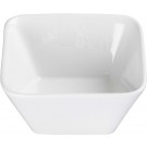 Winco WDP008-101 LAURETS Bright White 24 pcs/case 4-1/2" Square Porcelain Square Bowl