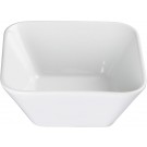 Winco WDP008-102 LAURETS Bright White 24 pcs/case 6-1/4" Square Porcelain Square Bowl
