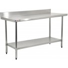Omcan 22092 30" x 96" Stainless Steel Work Table with 4" Backsplash