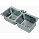 Advance Tabco DI-2-2012 45.5" X 21" X 12" 2-Compartment Drop-In Sink