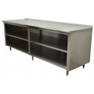 Advance Tabco EF-SS-3010M 120"W x 30"D Open Base with Fixed Mid-Shelf 1.5" Backsplash Work Table
