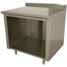 Advance Tabco EK-SS-245 60"W x 24"D Open Front Cabinet Base 5"H Backsplash Work Table