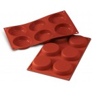 Silikomart SF047 6pcs 2.43 oz. Flan Silicone Tray