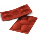 Silikomart SF041 5pcs 4.4 oz. Half Egg Mold