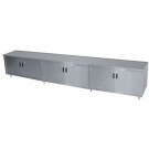 Advance Tabco HB-SS-3012M 144"W x 30"D Cabinet Base with Midshelf Flat Top Work Table