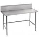 Advance Tabco TVKS-2410 24" x 120" 14 Gauge Spec-Line 5" Backsplash with Open Base Work Table