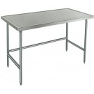 Advance Tabco TVLG-248 24" x 96" 14 Gauge Spec-Line Flat Top with Open Base Work Table