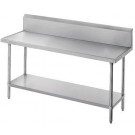 Advance Tabco VKS-367 36" x 84" 14 Gauge Spec-Line 10"H Rear Splash with Undershelf Sink