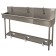 Advance Tabco 19-18-60FV 8" Deep 16 Gauge Toe-Push Operated Square Corner Hand Sink