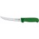 Omcan 23871 Green Super Fiber Handle 6" Curved Blade Boning Knife