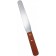 Omcan 80003 12Pcs 10" Wooden Handle Stainless Steel Bakery Spatula