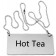 Omcan 80132 Stainless Steel Beverage "Hot Tea" Chain Sign