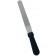 Omcan 80142 12Pcs 6.5" Black Plastic Handle Stainless Steel Offset Spatula