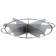 Omcan 80422 12Pcs Stainless Steel 7-Cut Pie Cutter