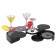 Omcan 80588 24Pcs 3-Tier Black Glass Rimmer