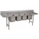 Advance Tabco 93-64-72-18RL 4-Compartment Standard Regaline Sink