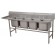 Advance Tabco 94-4-72-36L Left-Hand Drainboard 4-Compartment Spec-Line Regaline Sink