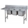 Advance Tabco 9-63-54-24L Left-Hand Drainboard 3-Compartment Super Saver Regaline Sink