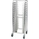 Winco ALPR-26BK Knocked Down 2" Spacing Aluminum 26-Tier Pizza Pan Rack with Brakes