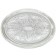 Winco CMT-1014 Oval Chrome-Plated 14-3/4" x 10-1/2" Serving Tray