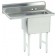 Advance Tabco FC-1-1824-18L Left-Hand Drainboard 1-Compartment Fabricated Economy Sink