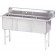 Advance Tabco FC-3-2430 No Drain 3-Compartment Fabricated Economy Sink
