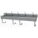 Advance Tabco FS-WM-100EF 100"L 8" Deep 14 Gauge Electronic Operated NSF Multi-Stations Hand Sink