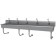 Advance Tabco FS-WM-100EFADA 100"L 5" Deep 14 Gauge Electronic Operated A.D.A. Multiwash Hand Sink