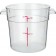 Winco PCRC-1 1 Quart Clear Polycarbonate Round Storage Container