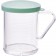 Winco PDG-10G Polycarbonate 10oz Dredge with Green Snap-on Lid