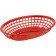 Winco PFB-10R Oval 9-1/2" x 5" x 2" Red Fast Food Baskets