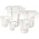 Winco PMCP-5SET 5pcs Polycarbonate Color Graduations Measuring Cup Set