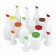 Winco PPB-1MX 12 pcs/case 2 of Each Color 1 Quart Liquor/Juice Pour Bottle Set