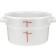 Winco PPRC-2W White Polypropylene 2 Quart Round Storage Container