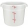 Winco PPRC-6W White Polypropylene 6 Quart Round Storage Container