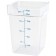 Winco PTSC-22 22 Qt Translucent Polypropylene Square Storage Container