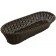 Winco PWBK-156V Oval 15" x 6-1/2" x 3-1/4" Black 6pcs/pk Poly Woven Baskets