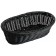 Winco PWBK-94B Oval 9" x 4-1/2" x 3" Black 6pcs/pk Poly Woven Baskets
