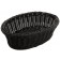 Winco PWBK-96V Oval 9-1/4" x 6-1/4" x 3-1/4" Black 6pcs/pk Poly Woven Baskets