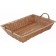 Winco PWBN-16B Rectangular with Handles 16" x 11" x 3" Natural Poly Woven Basket