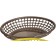 Omcan 80358 12Pcs 9" x 5" Brown Plastic Oval Basket