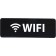 Winco SGN-330 3" x 9" Black WiFi Information Sign