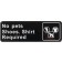 Winco SGN-332 3" x 9" Black No Pets,Shoes,Shirt Required Information Sign