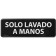 Winco SGN-366 Spanish "Hand Wash Only" Information Sign