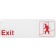 Winco SGN-381W 3" x 9" White Exit Information Sign
